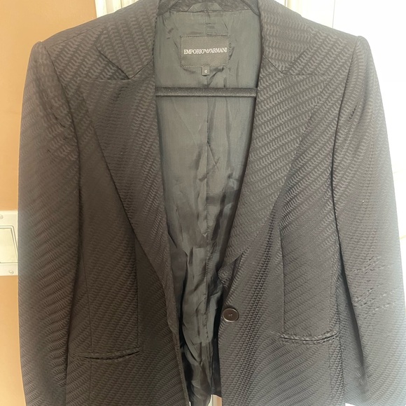 Emporio Armani Charcoal Textured Blazer